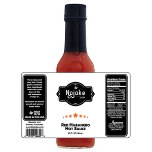 Red Habanero Hot Sauce Bottle