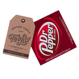 Dr Pepper branded product with a Tete Luv tag on a white background