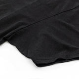Close-up of a black fabric texture on a white background