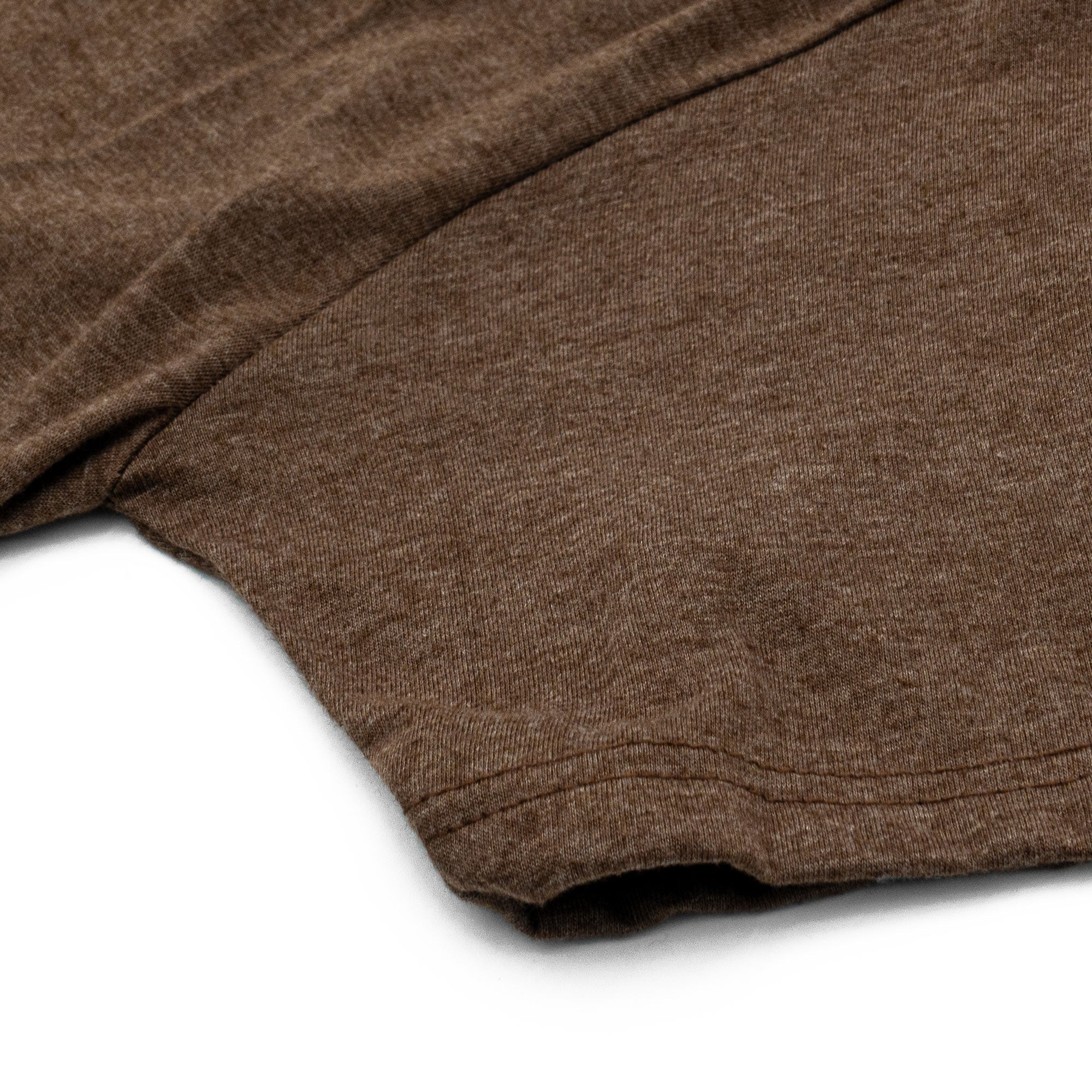 Close-up of brown fabric on a white background