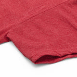 Close-up of a red fabric texture on a white background