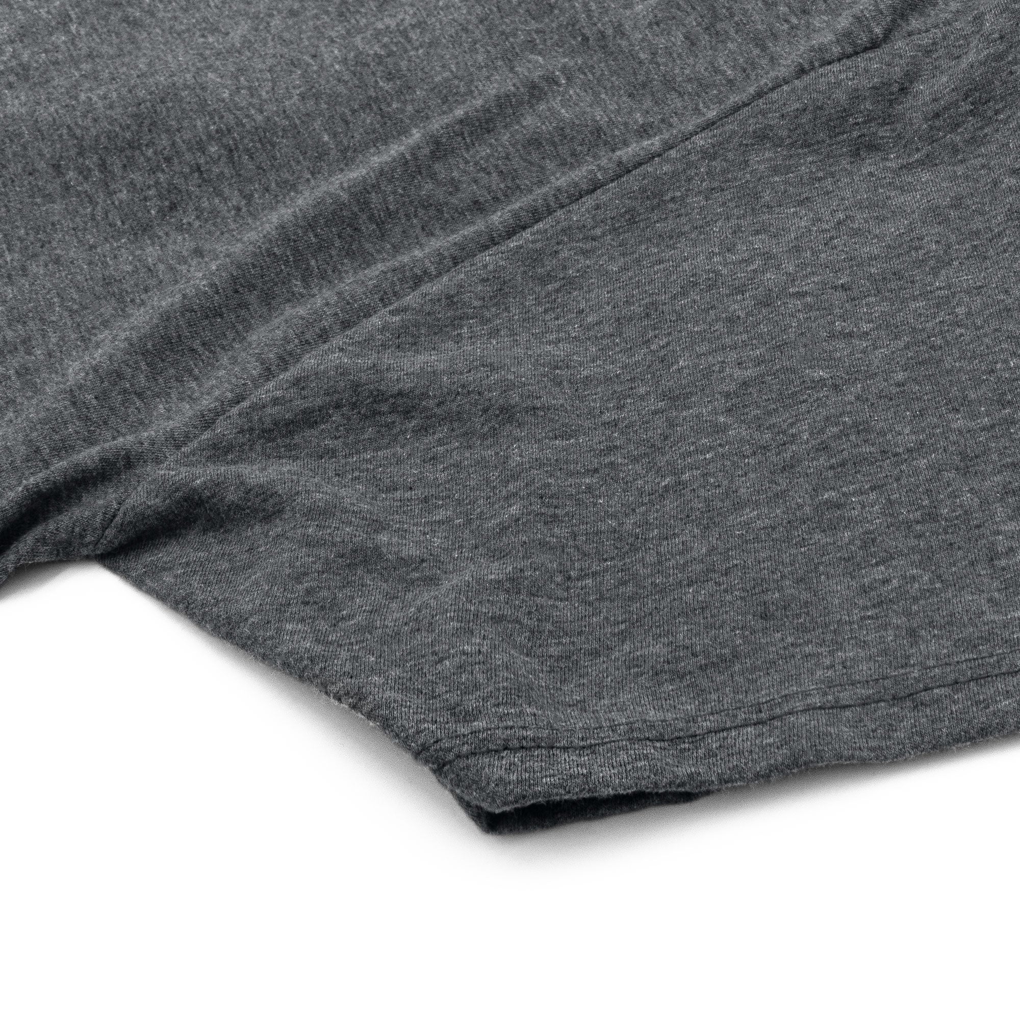 Close-up of a dark gray fabric on a white background