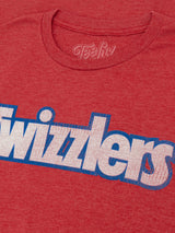 Red t-shirt with 'Twizzlers' logo on a red background