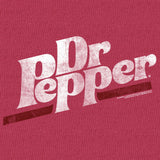 Dr Pepper logo on a red background