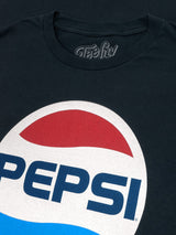 Black t-shirt with Pepsi logo on a dark background