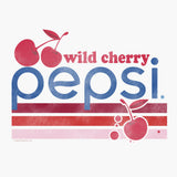 Wild Cherry Pepsi logo with cherries and red and blue text on a white background