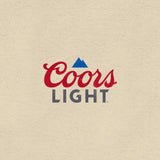 Coors Light logo on a beige background