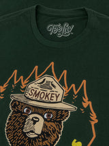 Green t-shirt with Smokey Bear graphic and 'Tee Luv' branding