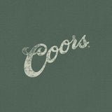 Coors logo in white on a green background