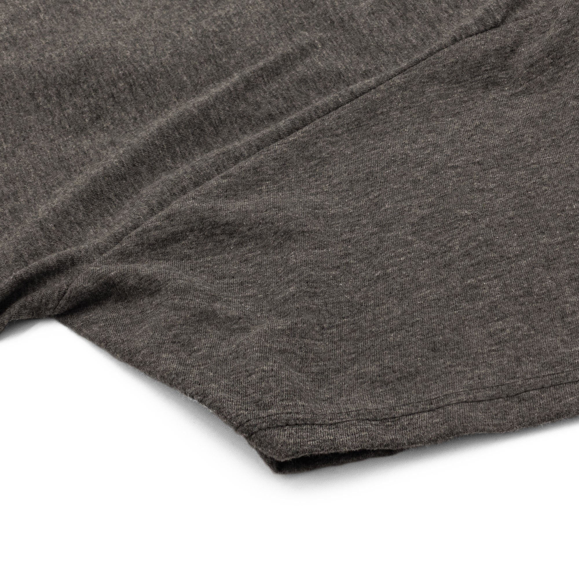 Close-up of a dark gray fabric on a white background