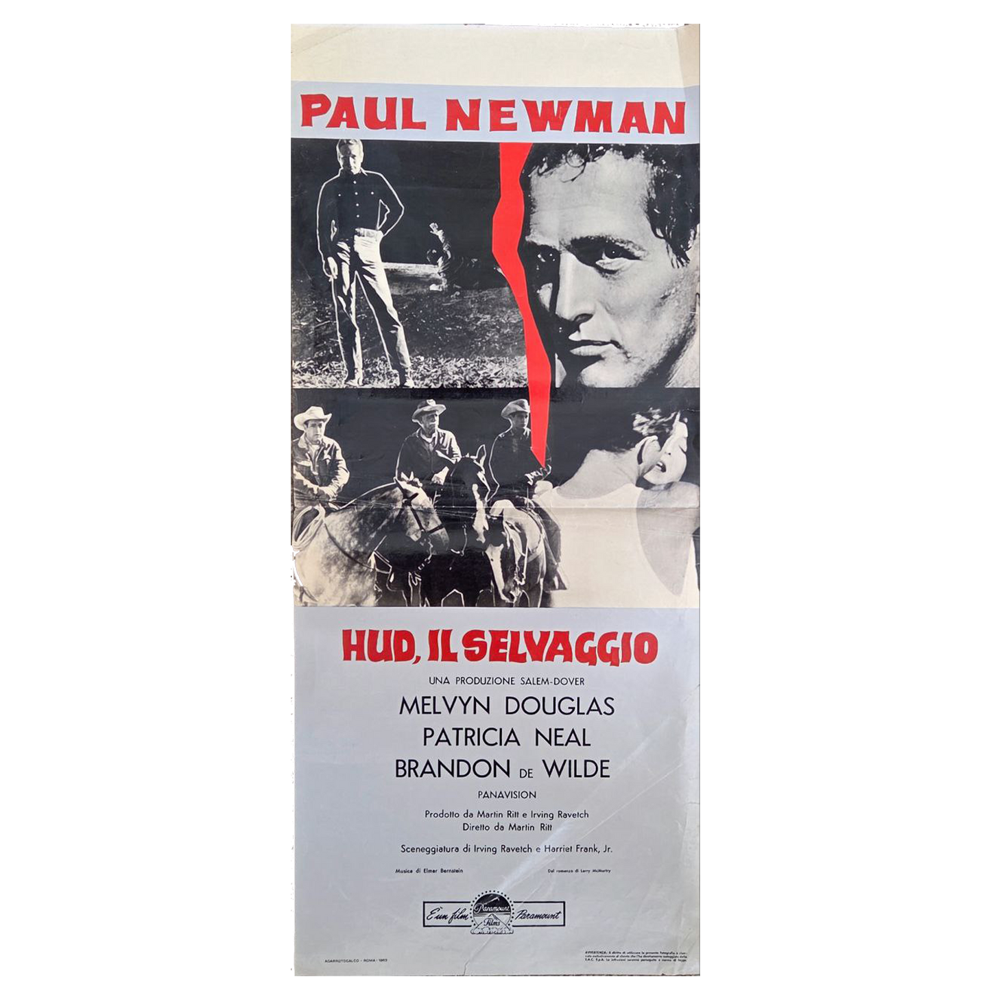 Hud – Il Selvaggio (1963) Original Italian Movie Poster