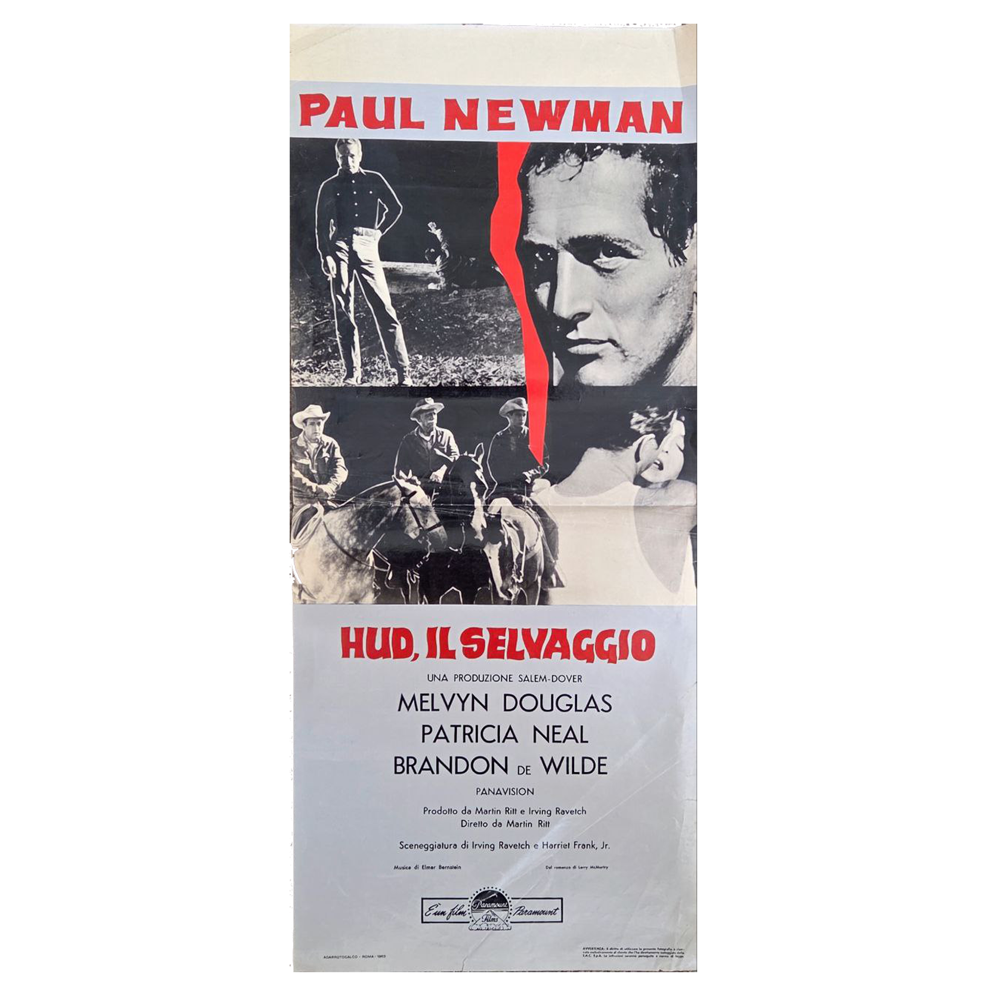 Hud – Il Selvaggio (1963) Original Italian Movie Poster