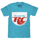 Blue t-shirt with a logo featuring 'Me and My RC' on a white background