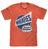 Red t-shirt with Wheaties logo on a white background