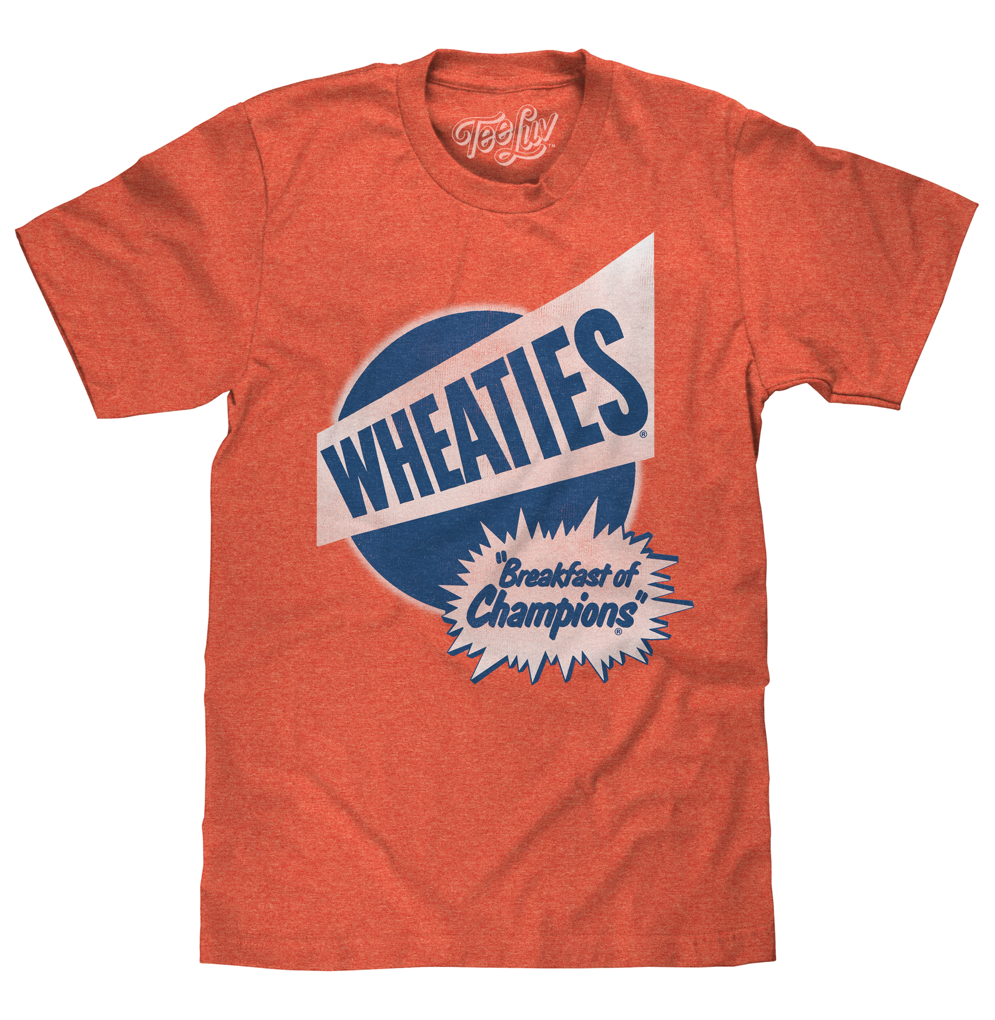 Red t-shirt with Wheaties logo on a white background